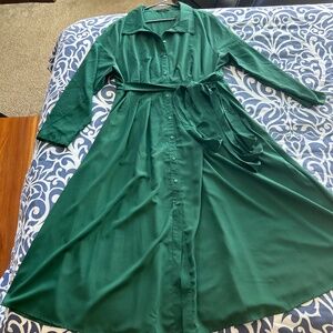 Emerald green maxi dress